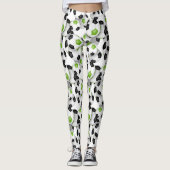 soccer balls with black brt green team colors レギンス (正面)