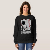 Soccer Baseball Softball Grandma Ball Grandma Hear スウェットシャツ (正面フル)