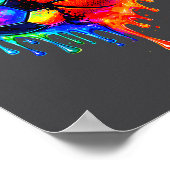 Soccer Basketball Drip Heart Srts Valentines Day M ポスター (角)