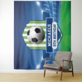 Soccer Birthday banner backdrop タペストリー (インサイチュ)