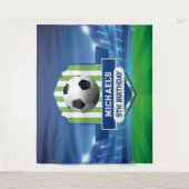 Soccer Birthday banner backdrop タペストリー (正面)