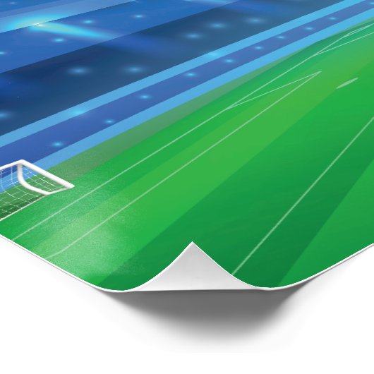 Soccer Birthday banner backdrop  ポスター (コーナー)