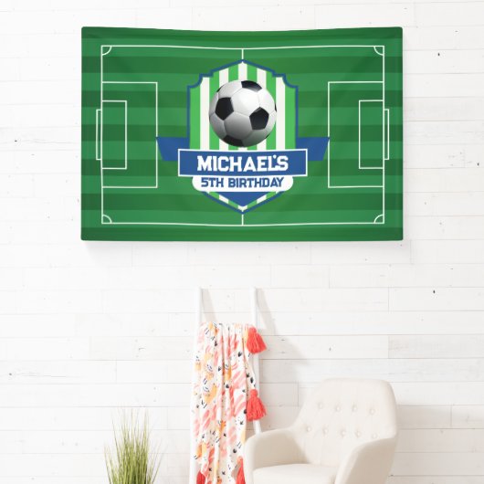 Soccer Birthday banner backdrop  横断幕 (インサイチュ)