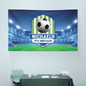 Soccer Birthday banner backdrop  横断幕 (トレードショー)
