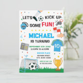 Soccer Birthday boy Invitation 招待状 (スタンド正面)