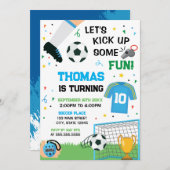 Soccer Birthday boy Invitation 招待状 (正面/裏面)