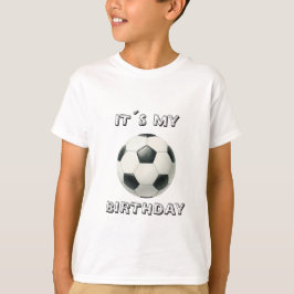 Soccer Birthday Boy T-Shirt -Editable Jersey Tシャツ