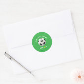 Soccer Birthday Favor Stickers Editable Boy ラウンドシール (封筒)