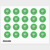 Soccer Birthday Favor Stickers Editable Boy ラウンドシール (シート)