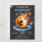 Soccer Birthday Party 招待状 (正面)
