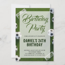 Soccer Birthday Party 招待状