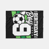 Soccer Birthday Party - 9 Year Old Boy - 9th Birth フリースブランケット (正面(横))