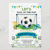 Soccer Birthday Party Invitation 招待状 (正面/裏面)