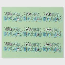  Soccer Birthday Wrapping Paper Boy ラッピングペーパー