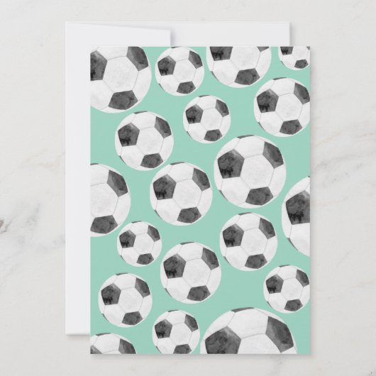 Soccer Born Two Ball 2nd Birthday Invitation 招待状 (裏面)