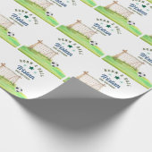 Soccer “Born Two Ball” Second Birthday ラッピングペーパー (角)