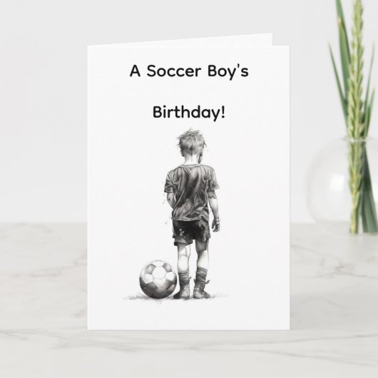SOCCER BOY BIRTHDAY CARD サンキューカード (正面)