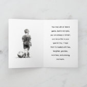 SOCCER BOY BIRTHDAY CARD サンキューカード (内部)