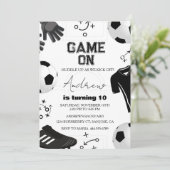 Soccer Boy Birthday Party 招待状 (スタンド正面)