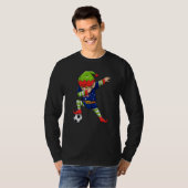 Soccer Boy Dabbing Elf Squad Christmas Australia F Tシャツ (正面フル)
