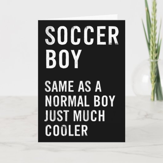 Soccer Boy Definition Funny  カード (正面)