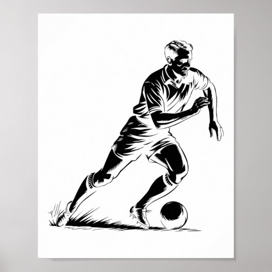 Soccer Byll In Motion Pixel Art Design _1  ポスター (正面)