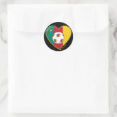 Soccer "CAMEROON" FOOTBALL Team, Fútbol de Camerún ラウンドシール (バッグ)