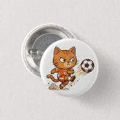Soccer Cat Action Button 缶バッジ (正面&裏面)