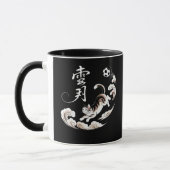 Soccer Cat Calligraphy Mug - Perfect Gift for Cat  マグカップ (左)