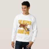 Soccer Cat Goalkeeper Funny Gift Tee スウェットシャツ (正面フル)