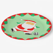 Soccer Christmas Holiday Party ペーパープレート (アングル)