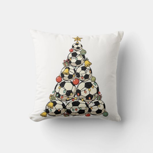 Soccer Christmas Tree クッション (正面)