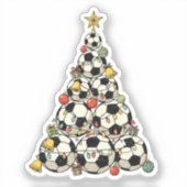 Soccer Christmas Tree シール (正面)