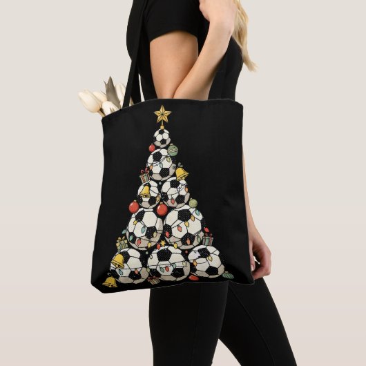 Soccer Christmas Tree トートバッグ (クローズアップ)