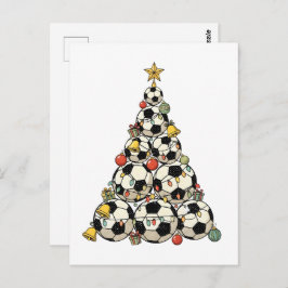 Soccer Christmas Tree ポストカード