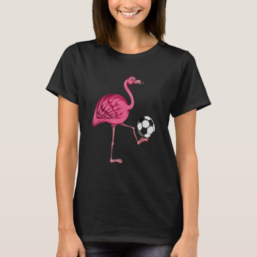 Soccer Coach Soccer Player Pink Flamingo Soccer Tシャツ (正面)