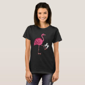 Soccer Coach Soccer Player Pink Flamingo Soccer Tシャツ (正面フル)