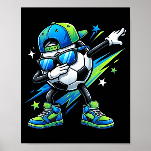 Soccer Dabbing Srts Cool Boys Girls Game Day Srt ポスター (正面)