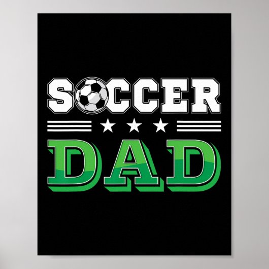 Soccer Dad Father Family Matching Birthday Team Su ポスター (正面)