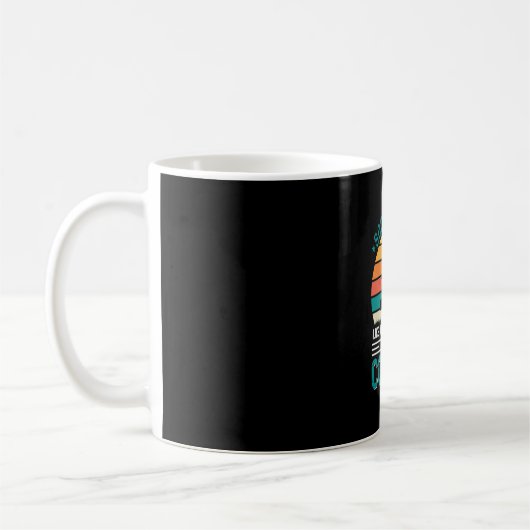 Soccer Dad Retro Sunset コーヒーマグカップ (左)