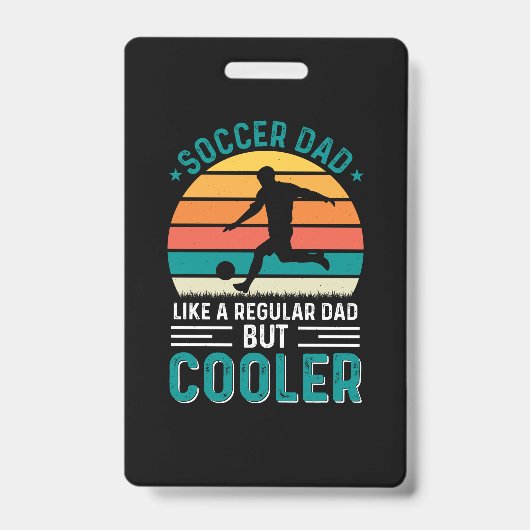 Soccer Dad Retro Sunset バッジ (正面)