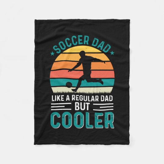 Soccer Dad Retro Sunset フリースブランケット (正面)