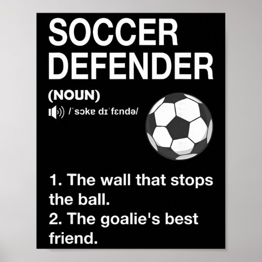 Soccer Defender Definition Soccer Player Footbyll  ポスター (正面)