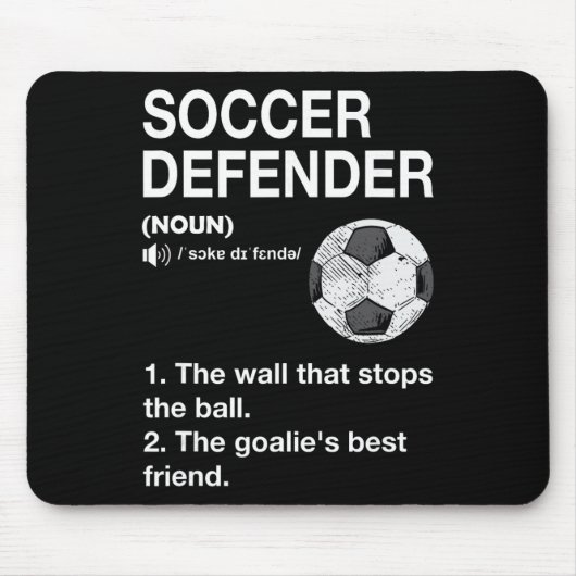 Soccer Defender Definition Soccer Player Footbyll マウスパッド (正面)