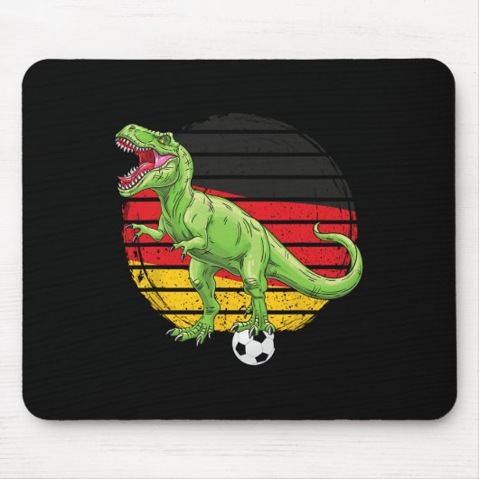 Soccer Dino Trex German Jersey Germany Flag Footll マウスパッド (正面)