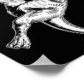 Soccer Dinosaur Kids Boys Men Soccer  ポスター (角)