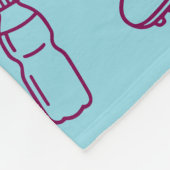 Soccer Doodle Pattern Custom Text Senior Gift フリースブランケット (角)