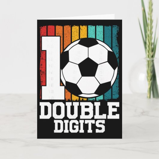 Soccer Double Digits 10 Year Old - 10th Birthday  カード (正面)