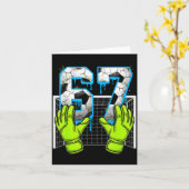 Soccer Drip 67 Six Seven Funny Gen Alpha Meme Desi カード (黄色い花)