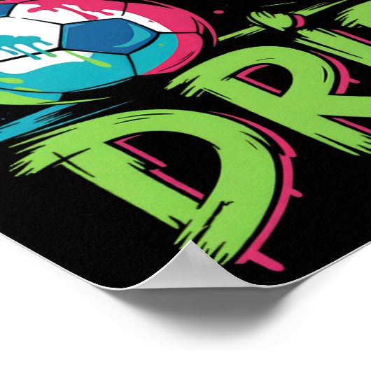 Soccer Drip Melting Ice Cream Respect The Drip Boy ポスター (角)